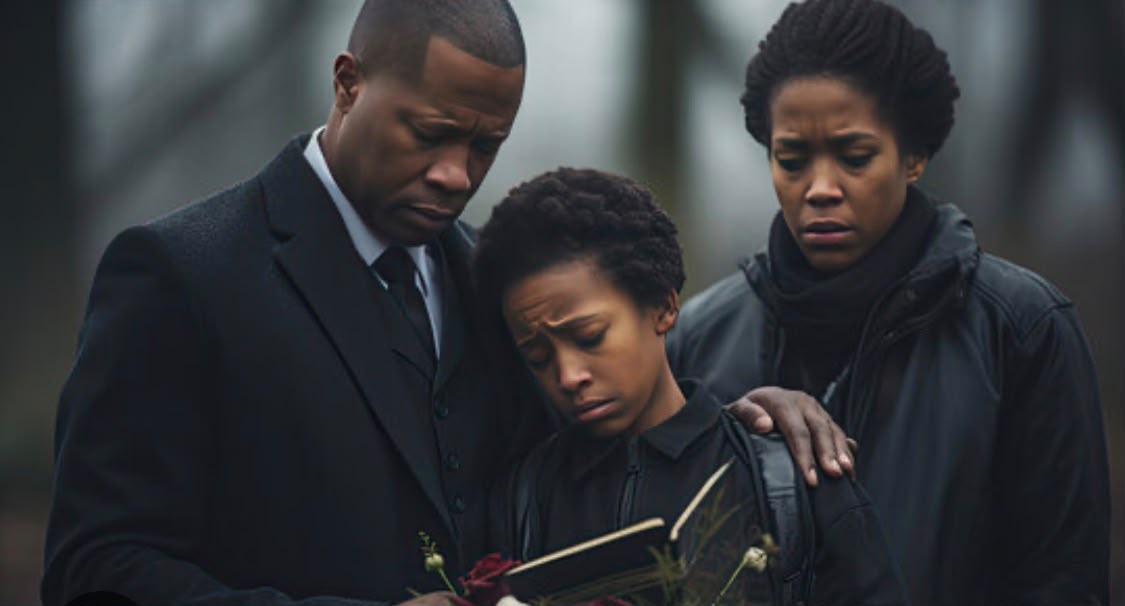 Family receiving funeral support